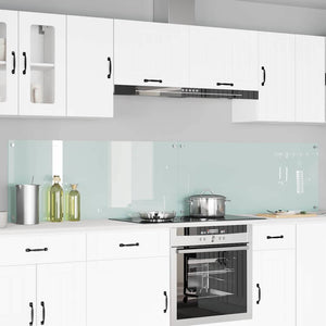 vidaXL Fond de hotte de cuisine 2 pcs Blanc 120 x 50 cm Verre trempé