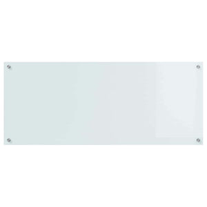 vidaXL Fond de hotte de cuisine 2 pcs Blanc 120 x 50 cm Verre trempé