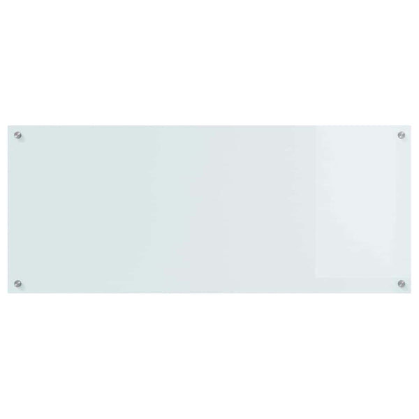 vidaXL Fond de hotte de cuisine 2 pcs Blanc 120 x 50 cm Verre trempé