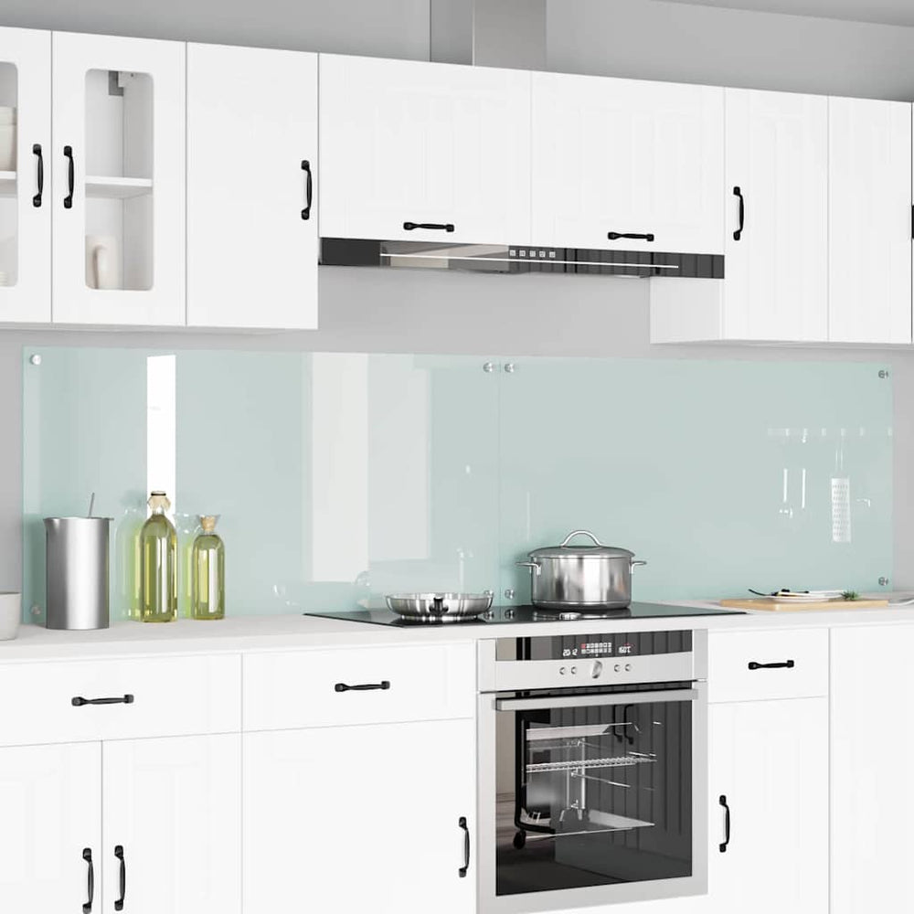 Küchenrückwand 2er Set Weiß Glas 120x60cm