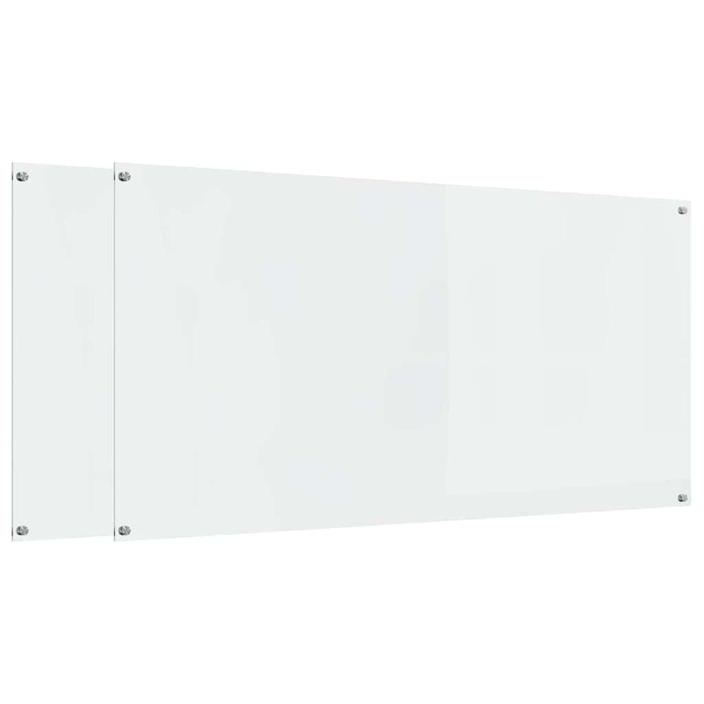 Küchenrückwand 2er Set Transparent Glas 120x60cm