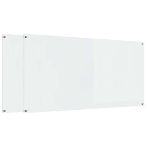 Küchenrückwand 2er Set Transparent Glas 120x60cm