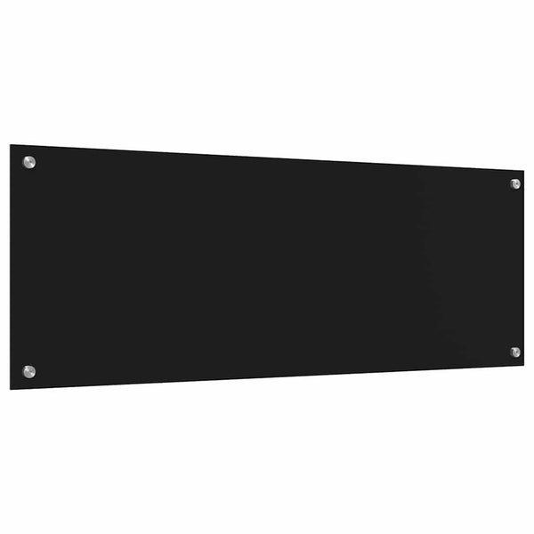 Küchenrückwand Schwarz Glas 110x40cm 2er Set
