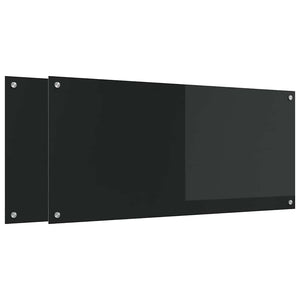 Küchenrückwand Schwarz 110x50cm, 2er Set