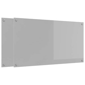 Küchenrückwand Hellgrau 110x60cm, 2er Set