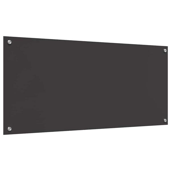 Dunkelgraue Küchenrückwand aus Glas, 2er-Set