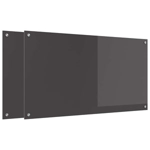 Dunkelgraue Küchenrückwand, 2er-Set, 110x60 cm