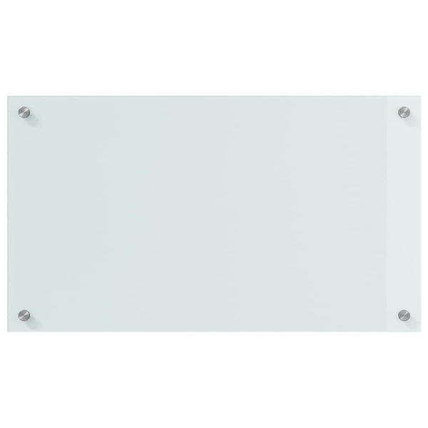 Küchenrückwand 2er Set Weiß Glas 70x40cm