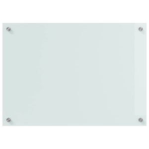 Küchenrückwand 2er Set Weiß Glas 70x50cm
