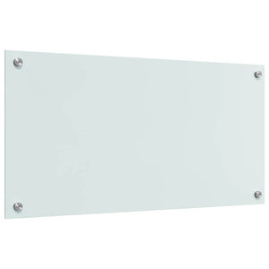 Küchenrückwand 2er Set Weiß Glas 80x40cm