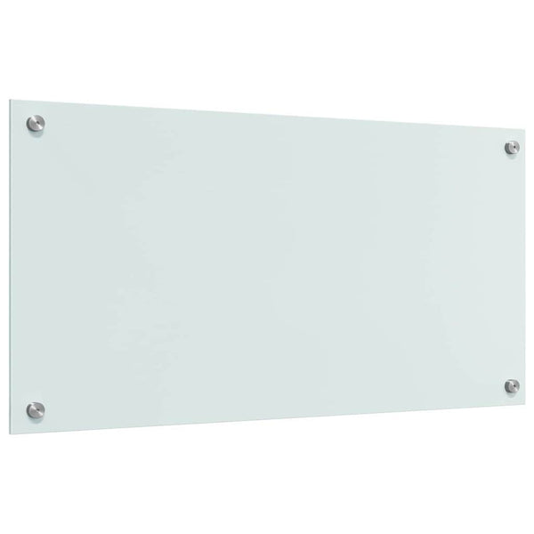 Küchenrückwand 2er Set Weiß Glas 80x40cm