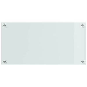 Küchenrückwand 2er Set Weiß Glas 80x40cm