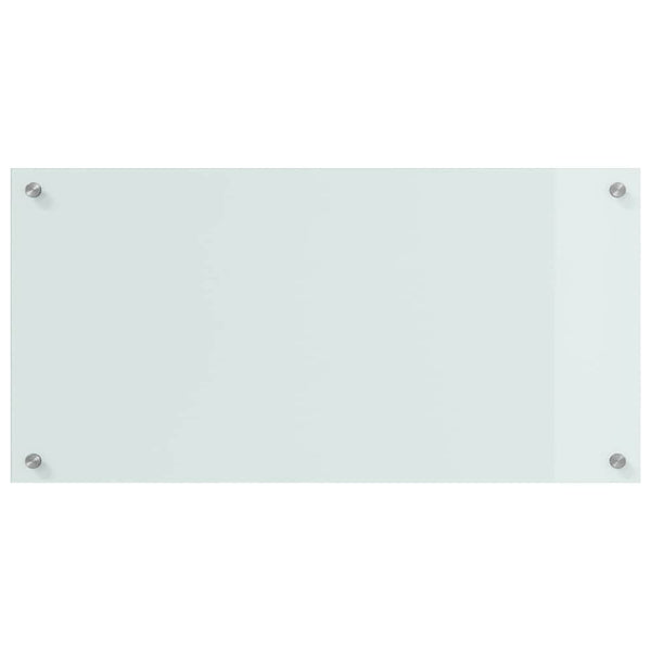 Küchenrückwand 2er Set Weiß Glas 80x40cm