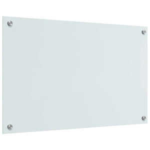 Küchenrückwand 2er Set Weiß Glas 80x50cm