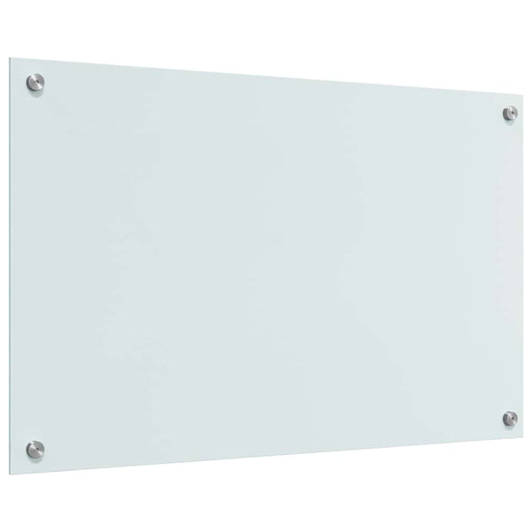 Küchenrückwand 2er Set Weiß Glas 80x50cm