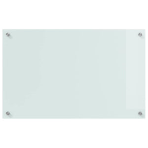 Küchenrückwand 2er Set Weiß Glas 80x50cm