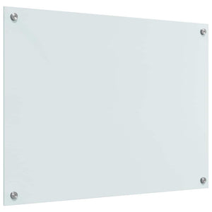 Küchenrückwand 2er Set Weiß Glas 80x60cm