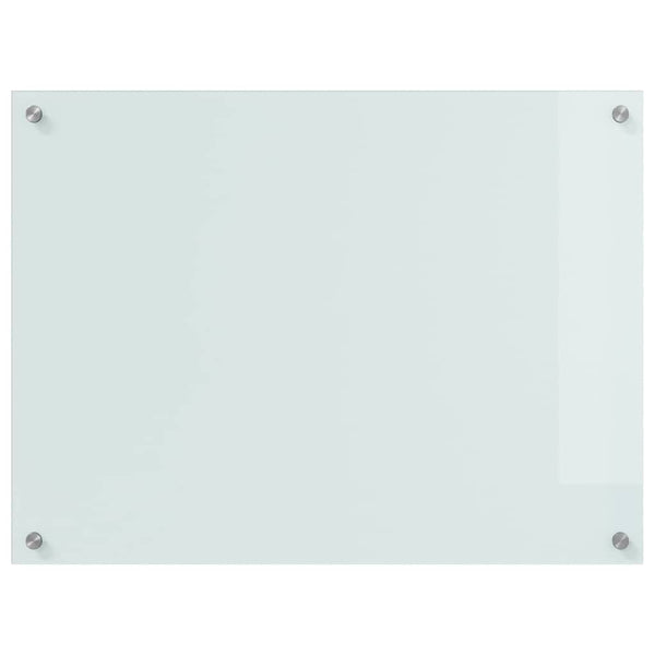 Küchenrückwand 2er Set Weiß Glas 80x60cm