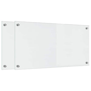 Küchenrückwand 2er Set Klarglas 80x40 cm