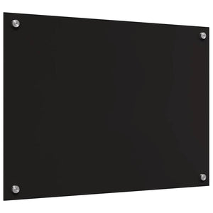 Schwarze Küchenrückwand aus Glas, 2er-Set