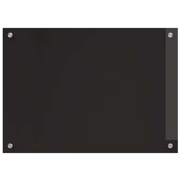 Schwarze Küchenrückwand aus Glas, 2er-Set
