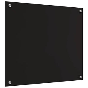Küchenrückwand Schwarz Glas 70x60cm 2er Set