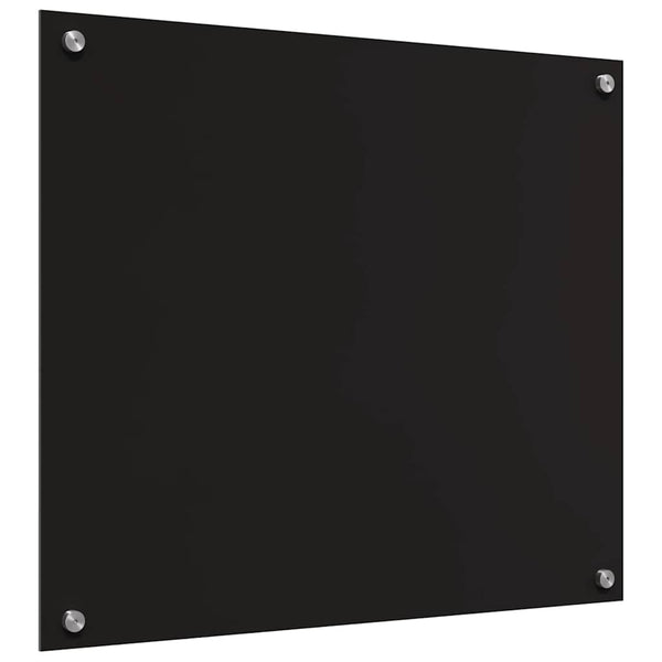Küchenrückwand Schwarz Glas 70x60cm 2er Set
