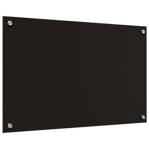 Küchenrückwand Schwarz Glas 80x50cm 2er Set