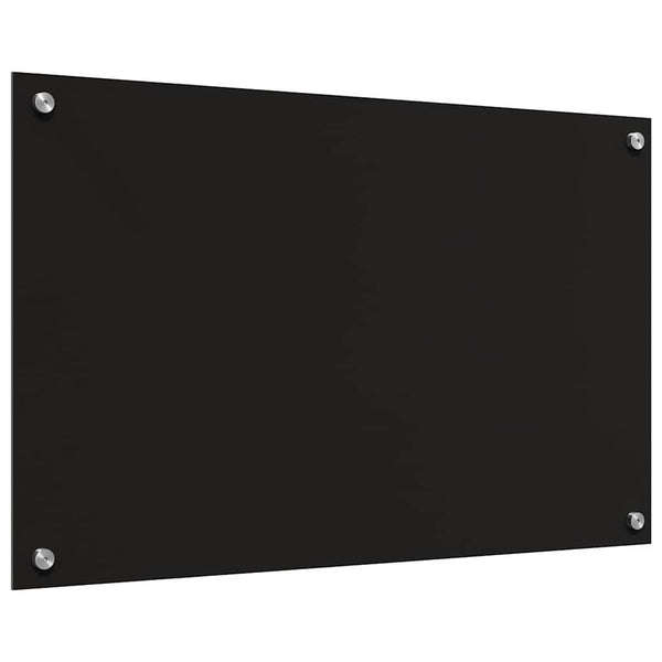Küchenrückwand Schwarz Glas 80x50cm 2er Set