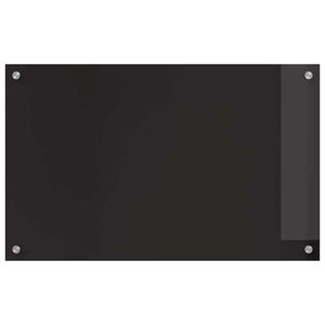 Küchenrückwand Schwarz Glas 80x50cm 2er Set
