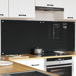 Schwarze Küchenrückwand 80x60cm, 2er Set