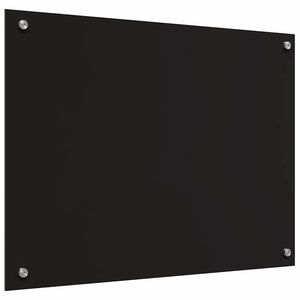 Schwarze Küchenrückwand 80x60cm, 2er Set