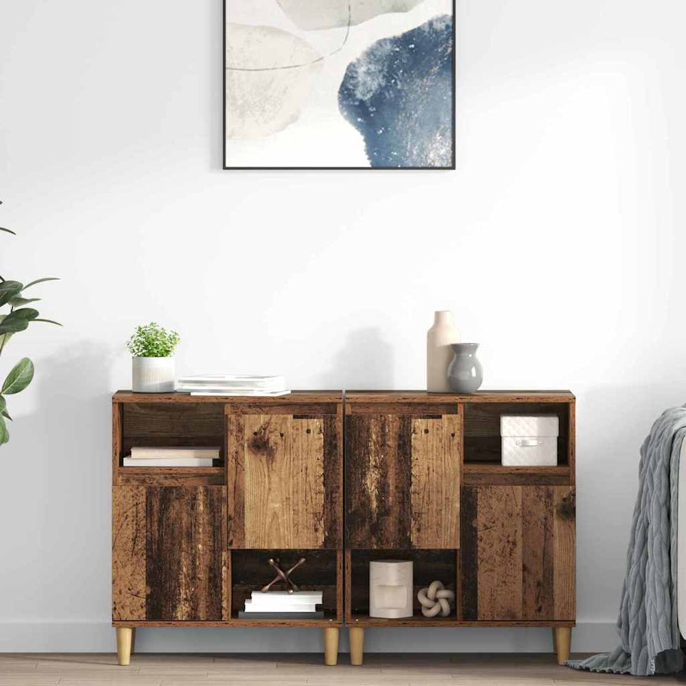 Sideboards 2er Set Altholz 60x35x70cm