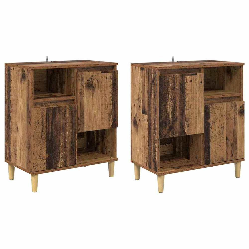 Sideboards 2er Set Altholz 60x35x70cm