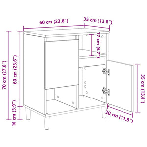 Sideboards 2er Set Altholz 60x35x70cm