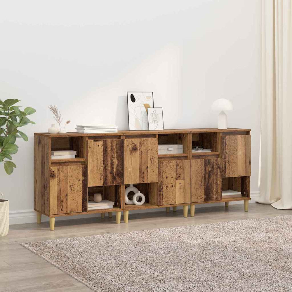 Sideboards 3er Set Altholz 60x35x70cm