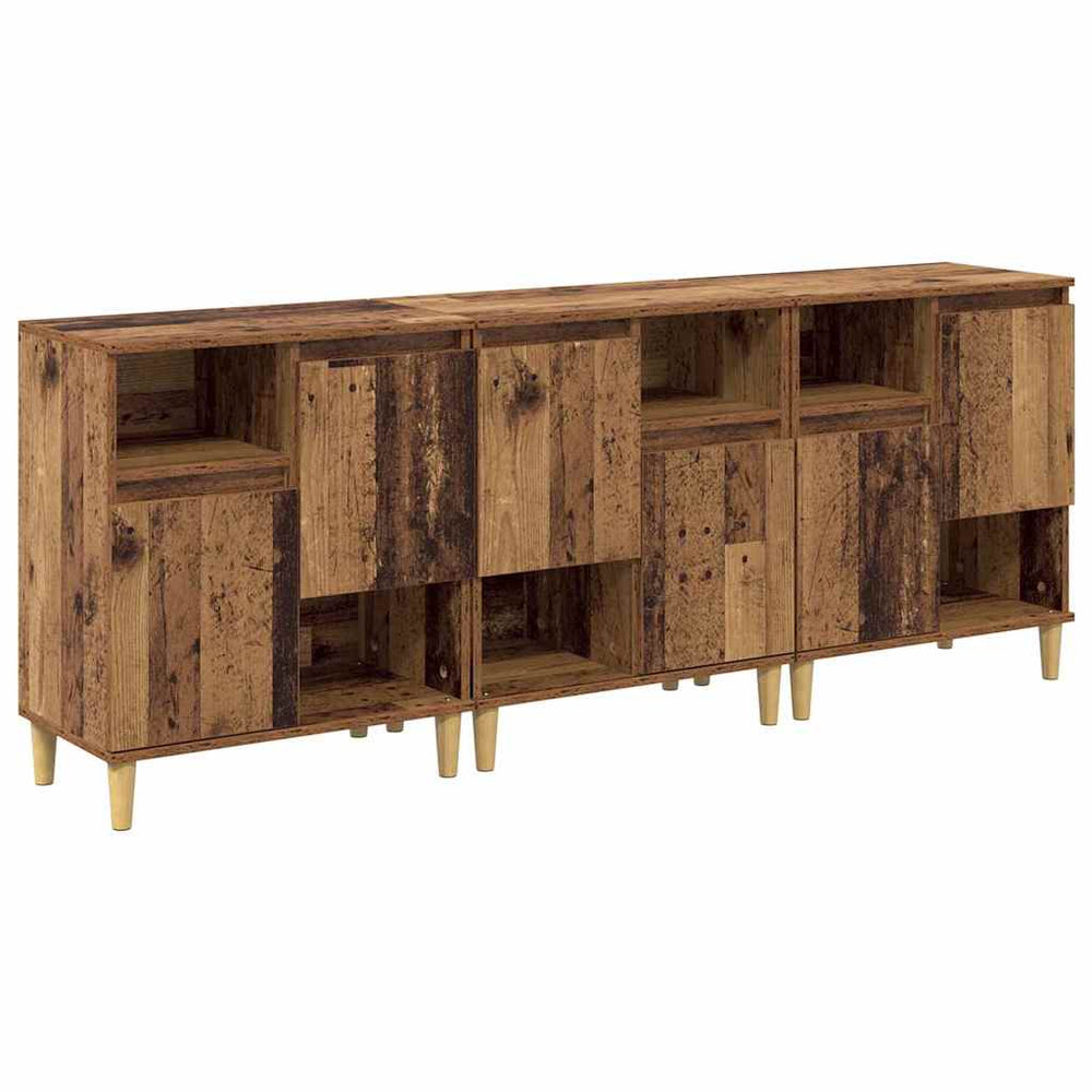 Sideboards 3er Set Altholz 60x35x70cm