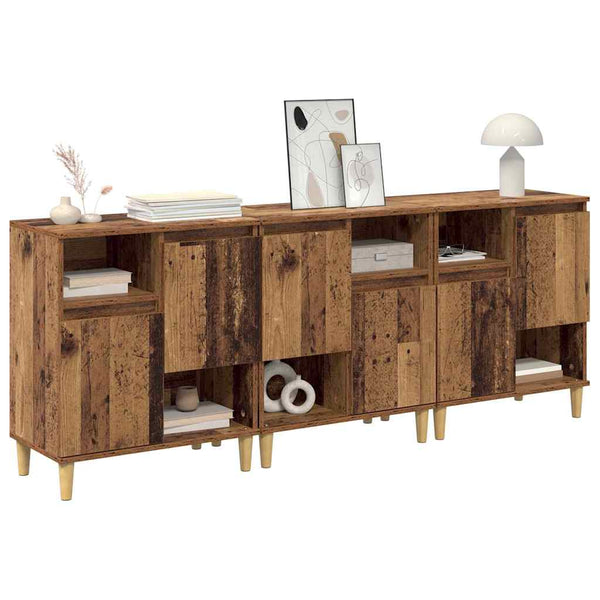 Sideboards 3er Set Altholz 60x35x70cm
