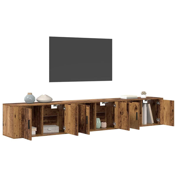Wand TV-Schrank Set Altholz
