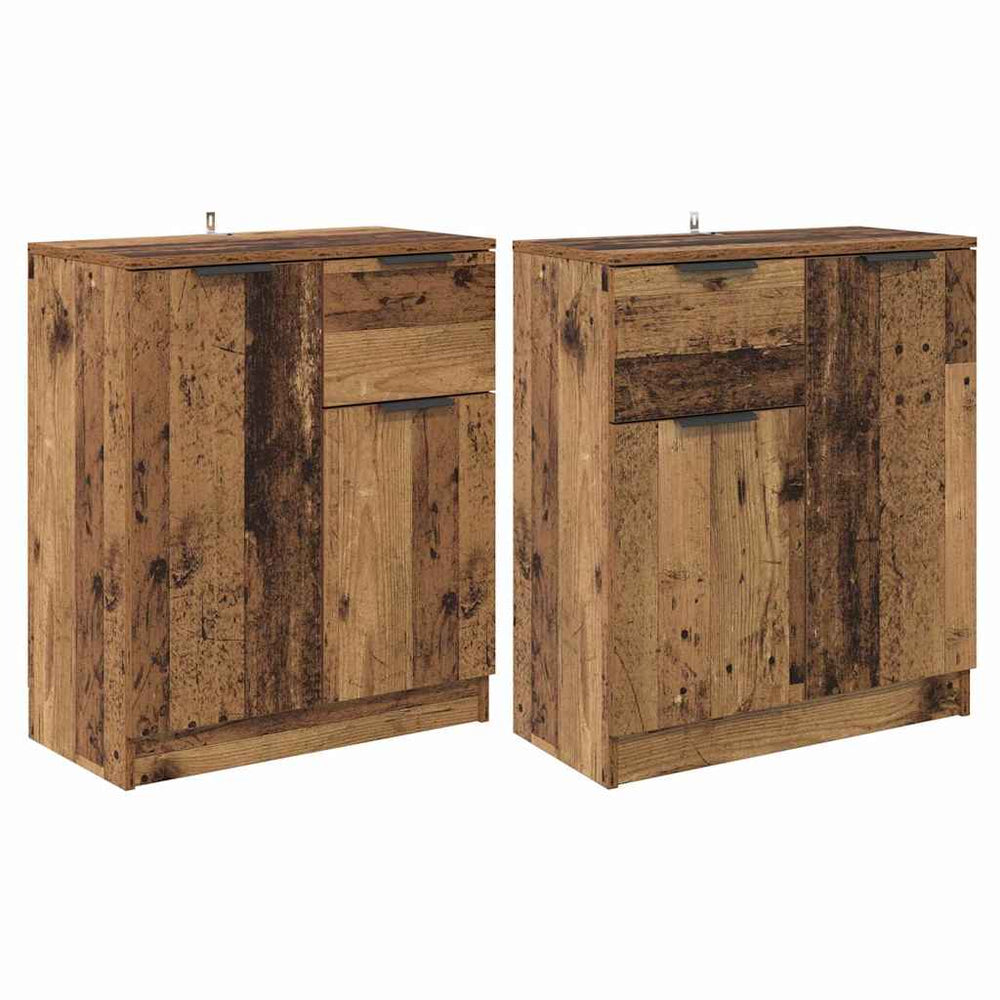 Sideboards 2er Set Altholz 60x30x70cm