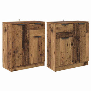 Sideboards 2er Set Altholz 60x30x70cm