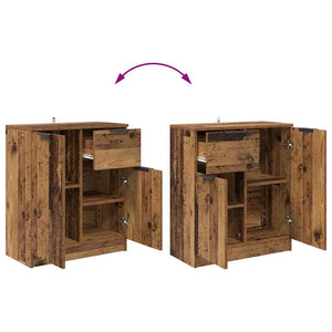 Sideboards 2er Set Altholz 60x30x70cm