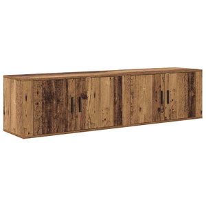 Wand-TV-Schrank Set, Altholz, 2-teilig