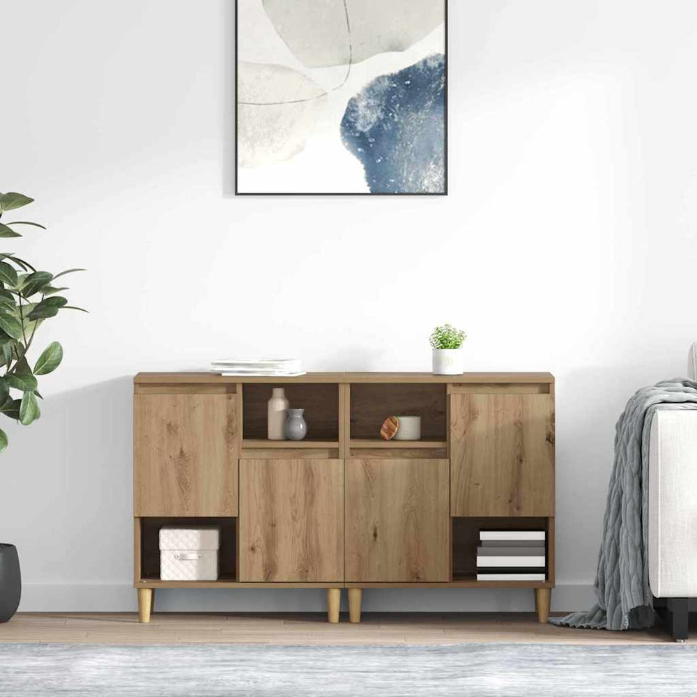 Sideboards 2er-Set Artisan Eiche 60x35x70cm
