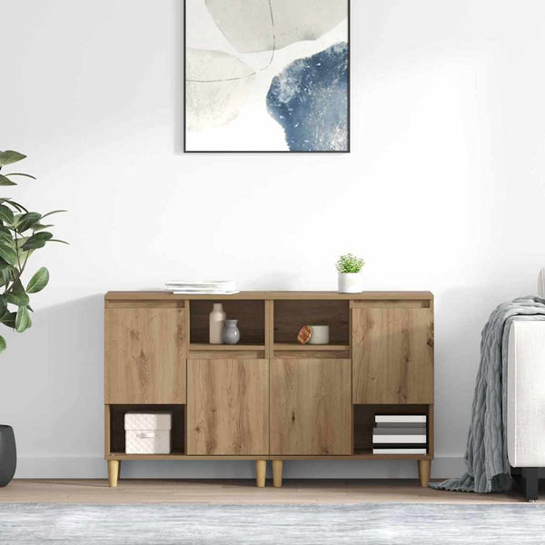 Sideboards 2er-Set Artisan Eiche 60x35x70cm