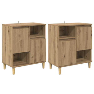 Sideboards 2er-Set Artisan Eiche 60x35x70cm