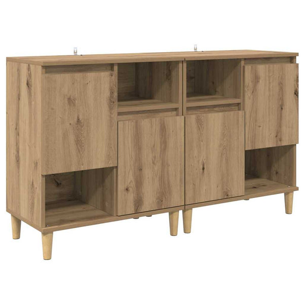 Sideboards 2er-Set Artisan Eiche 60x35x70cm