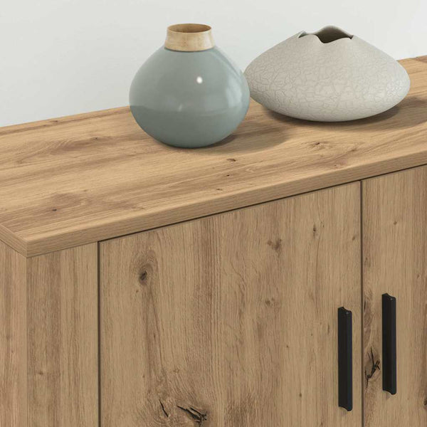 Wand-TV-Schrank Set Eiche 3-teilig