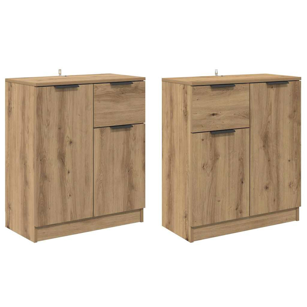Sideboards 2er Set Artisan-Eiche 60x30x70cm