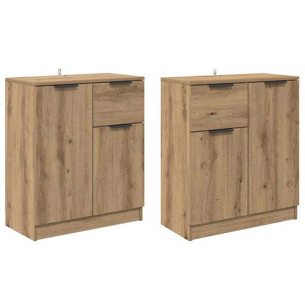 Sideboards 2er Set Artisan-Eiche 60x30x70cm